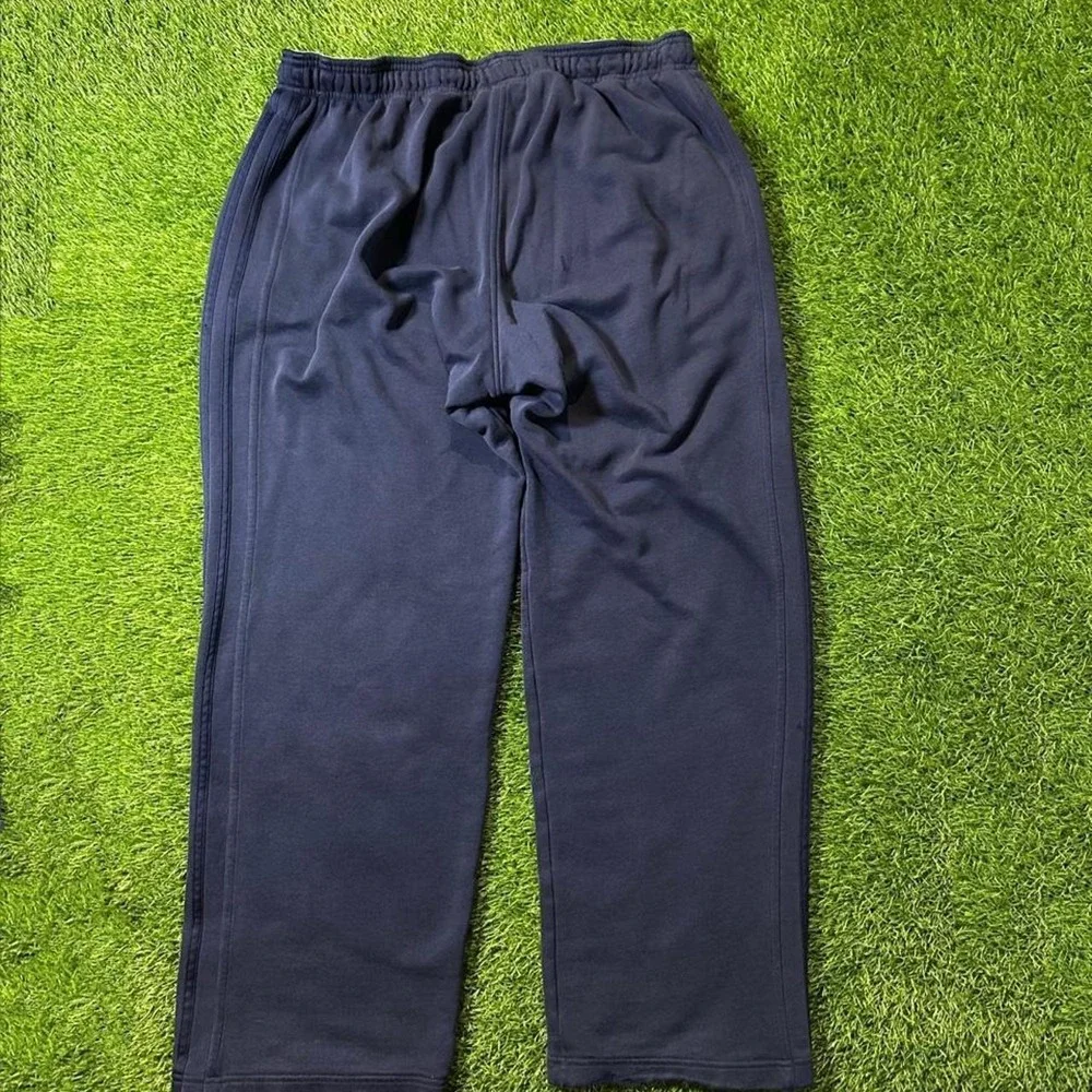 Adidas Climawarm Fleece Lined Track Pants Navy 3 Stripe Sweatpants
